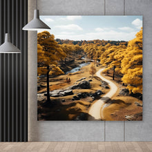 Lade das Bild in den Galerie-Viewer, Acrylglasbild Atemberaubende Landschaft mit malerischen Bäumen Quadrat
