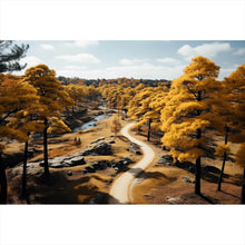 Lade das Bild in den Galerie-Viewer, Spannrahmenbild Atemberaubende Landschaft mit malerischen Bäumen Querformat
