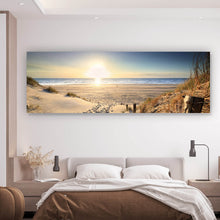 Lade das Bild in den Galerie-Viewer, Aluminiumbild gebürstet Atemberaubende Strandlandschaft Panorama
