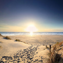 Lade das Bild in den Galerie-Viewer, Aluminiumbild gebürstet Atemberaubende Strandlandschaft Quadrat
