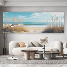Lade das Bild in den Galerie-Viewer, Acrylglasbild Atemberaubender Strand mit sanften Wellen Panorama

