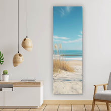 Lade das Bild in den Galerie-Viewer, Leinwandbild Atemberaubender Strand mit sanften Wellen Panorama Hoch
