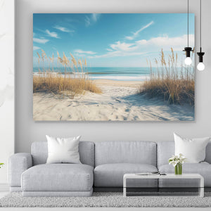 Leinwandbild Atemberaubender Strand mit sanften Wellen Querformat