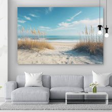 Lade das Bild in den Galerie-Viewer, Acrylglasbild Atemberaubender Strand mit sanften Wellen Querformat
