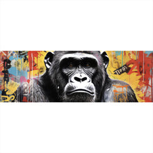 Lade das Bild in den Galerie-Viewer, Poster Ausrucksstarker Gorilla im Graffiti Stil Panorama
