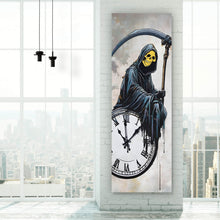 Lade das Bild in den Galerie-Viewer, Aluminiumbild gebürstet Banksy Abstakter Sensenmann Panorama Hoch
