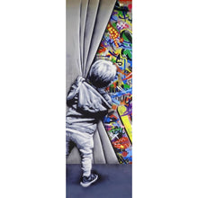Lade das Bild in den Galerie-Viewer, Aluminiumbild gebürstet Banksy - Graffity Wall Panorama Hoch
