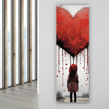 Lade das Bild in den Galerie-Viewer, Poster Mädchen mit Herz Street Art Panorama Hoch
