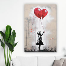 Lade das Bild in den Galerie-Viewer, Poster Banksy Ballon Girl Modern Art Hochformat
