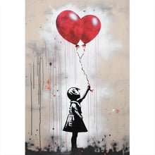Lade das Bild in den Galerie-Viewer, Aluminiumbild Banksy Ballon Girl Modern Art Hochformat
