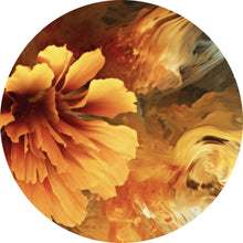 Lade das Bild in den Galerie-Viewer, Aluminiumbild gebürstet Beeindruckende abstrakte Blume Fluid Art Kreis
