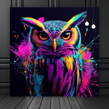 Lade das Bild in den Galerie-Viewer, Poster Beeindruckende abstrakte Eule Explosion Quadrat

