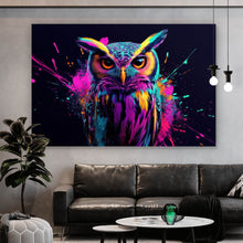 Lade das Bild in den Galerie-Viewer, Poster Beeindruckende abstrakte Eule Explosion Querformat
