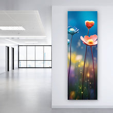 Lade das Bild in den Galerie-Viewer, Leinwandbild Beeindruckende bunte Blumen Panorama Hoch
