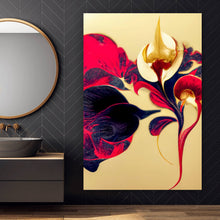 Lade das Bild in den Galerie-Viewer, Aluminiumbild gebürstet Beeindruckende florale Orchidee Hochformat
