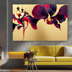 Spannrahmenbild Beeindruckende florale Orchidee Querformat