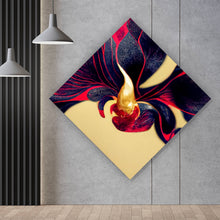 Lade das Bild in den Galerie-Viewer, Leinwandbild Beeindruckende florale Orchidee Raute
