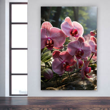 Lade das Bild in den Galerie-Viewer, Leinwandbild Beeindruckende Orchideen im Naturparadies Hochformat
