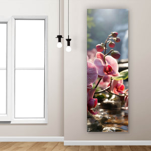 Leinwandbild Beeindruckende Orchideen im Naturparadies Panorama Hoch