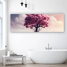 Lade das Bild in den Galerie-Viewer, Spannrahmenbild Beeindruckender Baum auf stiller Wasserfläche Panorama
