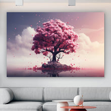 Lade das Bild in den Galerie-Viewer, Aluminiumbild Beeindruckender Baum auf stiller Wasserfläche Querformat
