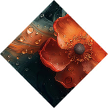 Lade das Bild in den Galerie-Viewer, Leinwandbild Beeindruckendes Fluid Art mit Blume Raute
