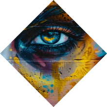 Lade das Bild in den Galerie-Viewer, Spannrahmenbild Beeindruckendes Gesichtsgraffiti Raute
