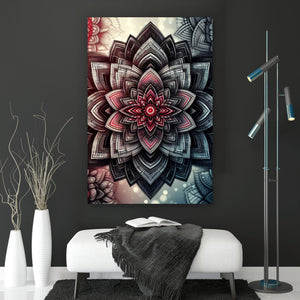 Leinwandbild Beeindruckendes Mandala Muster Hochformat