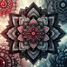 Lade das Bild in den Galerie-Viewer, Leinwandbild Beeindruckendes Mandala Muster Quadrat
