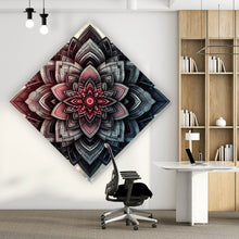 Lade das Bild in den Galerie-Viewer, Leinwandbild Beeindruckendes Mandala Muster Raute
