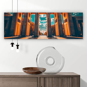 Leinwandbild Beeindruckendes Wahrzeichen im Sonnenlicht Panorama