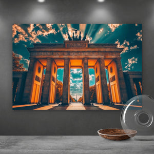 Poster Beeindruckendes Wahrzeichen im Sonnenlicht Querformat