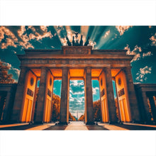 Lade das Bild in den Galerie-Viewer, Leinwandbild Beeindruckendes Wahrzeichen im Sonnenlicht Querformat
