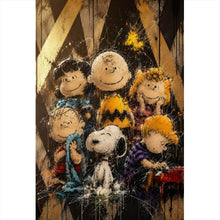 Lade das Bild in den Galerie-Viewer, Aluminiumbild Beliebte Cartoon Figuren im Street Art Stil Hochformat
