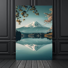 Lade das Bild in den Galerie-Viewer, Spannrahmenbild Berglandschaft mit ruhigem See Hochformat
