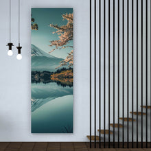 Lade das Bild in den Galerie-Viewer, Leinwandbild Berglandschaft mit ruhigem See Panorama Hoch
