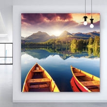 Lade das Bild in den Galerie-Viewer, Acrylglasbild Bergsee in der Landschaft Quadrat
