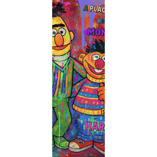 Lade das Bild in den Galerie-Viewer, Leinwandbild Berühmte Figuren einer Kinder Fernsehserie Pop Art Panorama Hoch
