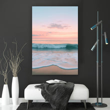 Lade das Bild in den Galerie-Viewer, Aluminiumbild Beruhigendes Meer am Strand Hochformat
