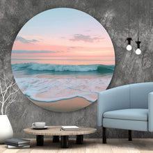 Lade das Bild in den Galerie-Viewer, Aluminiumbild gebürstet Beruhigendes Meer am Strand Kreis
