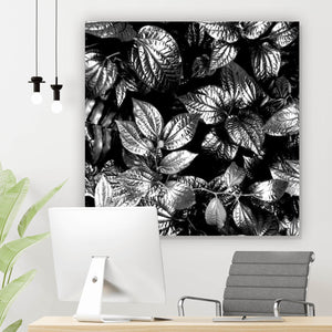 Spannrahmenbild Blätterwald Quadrat