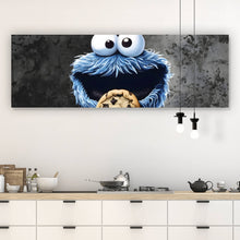 Lade das Bild in den Galerie-Viewer, Aluminiumbild Blaues Keksmonster Panorama
