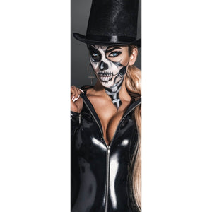 Aluminiumbild gebürstet Blonde La Catrina Panorama Hoch