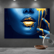Lade das Bild in den Galerie-Viewer, Aluminiumbild gebürstet Blue Beauty Querformat
