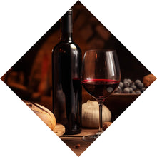 Lade das Bild in den Galerie-Viewer, Spannrahmenbild Brot Wein bei Kerzenlicht Ambiente Raute
