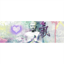 Lade das Bild in den Galerie-Viewer, Leinwandbild Buddhafigur im Pop Art Stil Panorama
