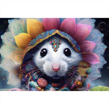 Lade das Bild in den Galerie-Viewer, Poster Bunt geschmücktes Mäuse Portrait Querformat
