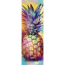 Lade das Bild in den Galerie-Viewer, Leinwandbild Bunte Ananas mit knalligen Farbspritzer Hintergrund Panorama Hoch
