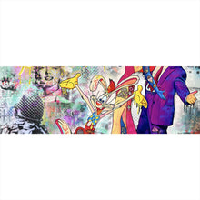 Lade das Bild in den Galerie-Viewer, Poster Bunte Collage mit Comicfiguren Roger Panorama
