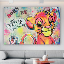 Lade das Bild in den Galerie-Viewer, Acrylglasbild King Simba Löwe Pop Art Querformat
